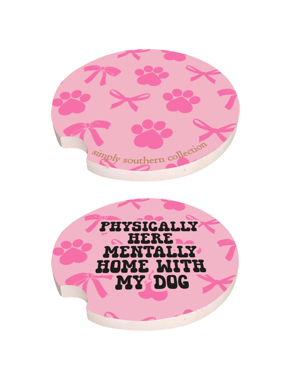FINAL SALE - Simply Southern - Car Coaster Set of 2 - Dog
