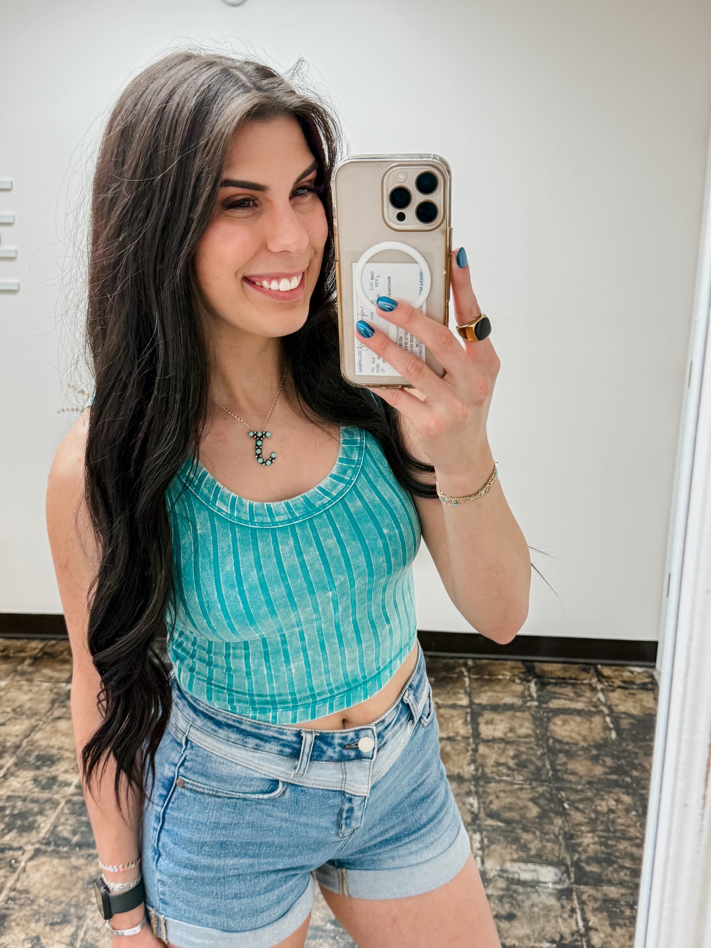 The Briella Top - Light Teal