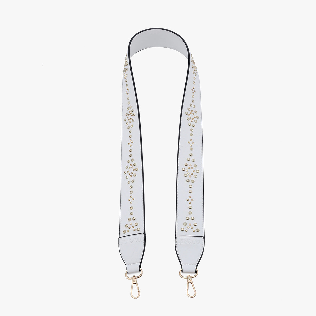 The Jaci Studded Guitar Bag Strap - White