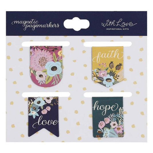 Faith Hope Love Petite Die-Cut Magnetic Bookmark Set