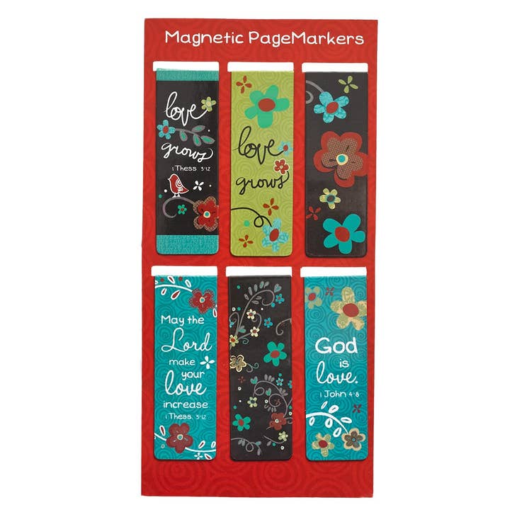 Love Never Fails Magnetic Pagemarker Bookmarks Set