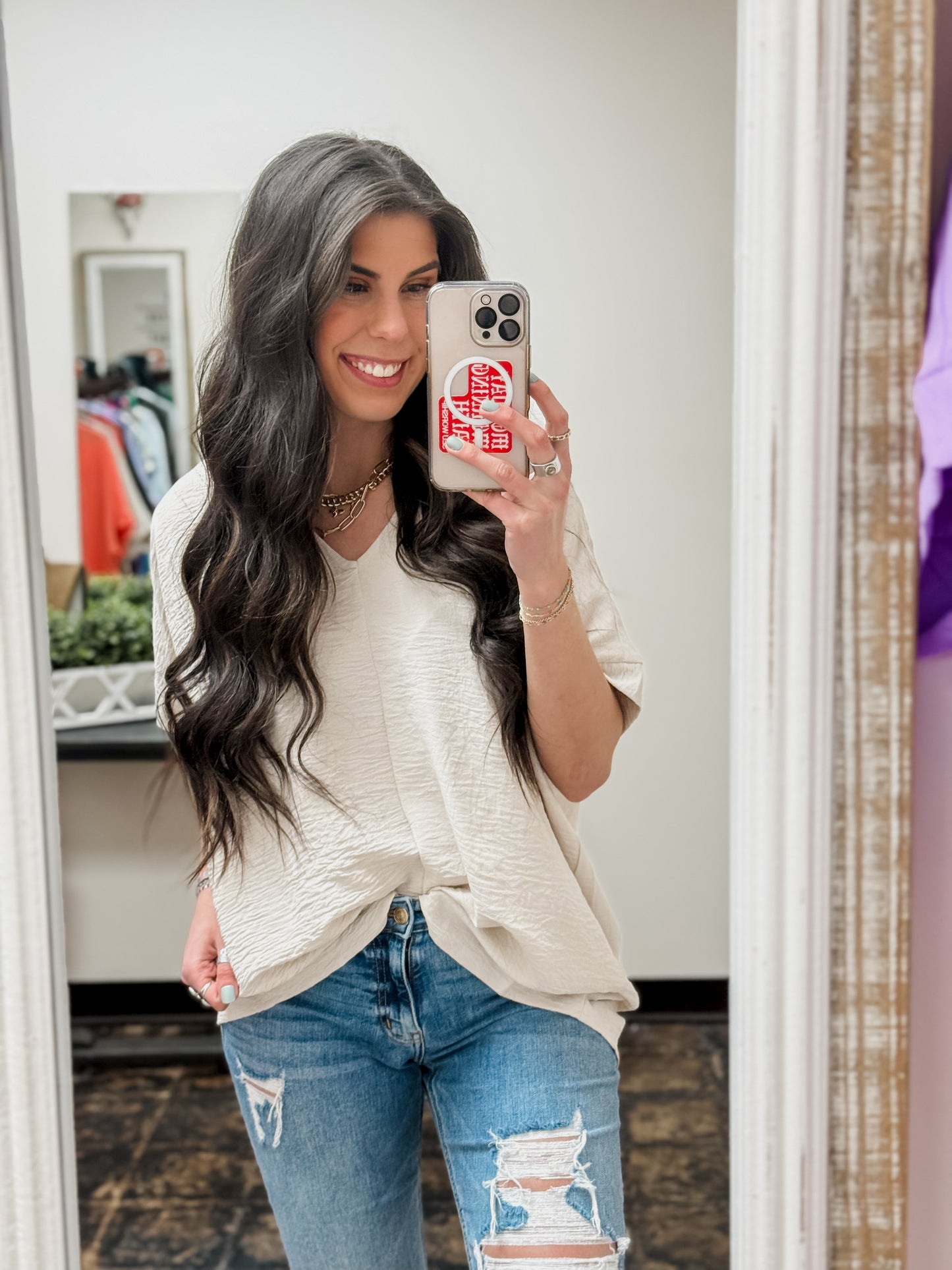 The Becca Top - Sand