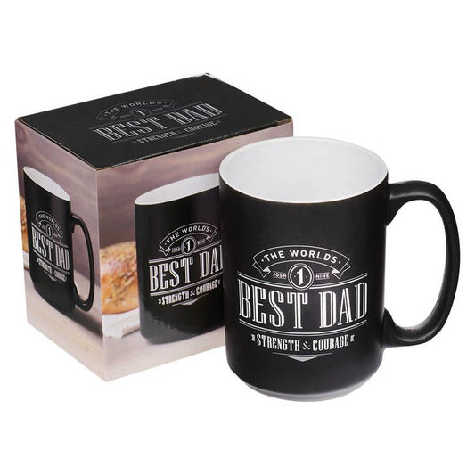 The World's Best Dad Coffee Mug - Joshua 1:9
