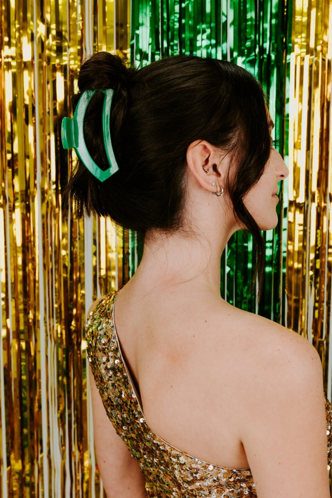 TELETIES - Open Large Hair Clip - Green Come True