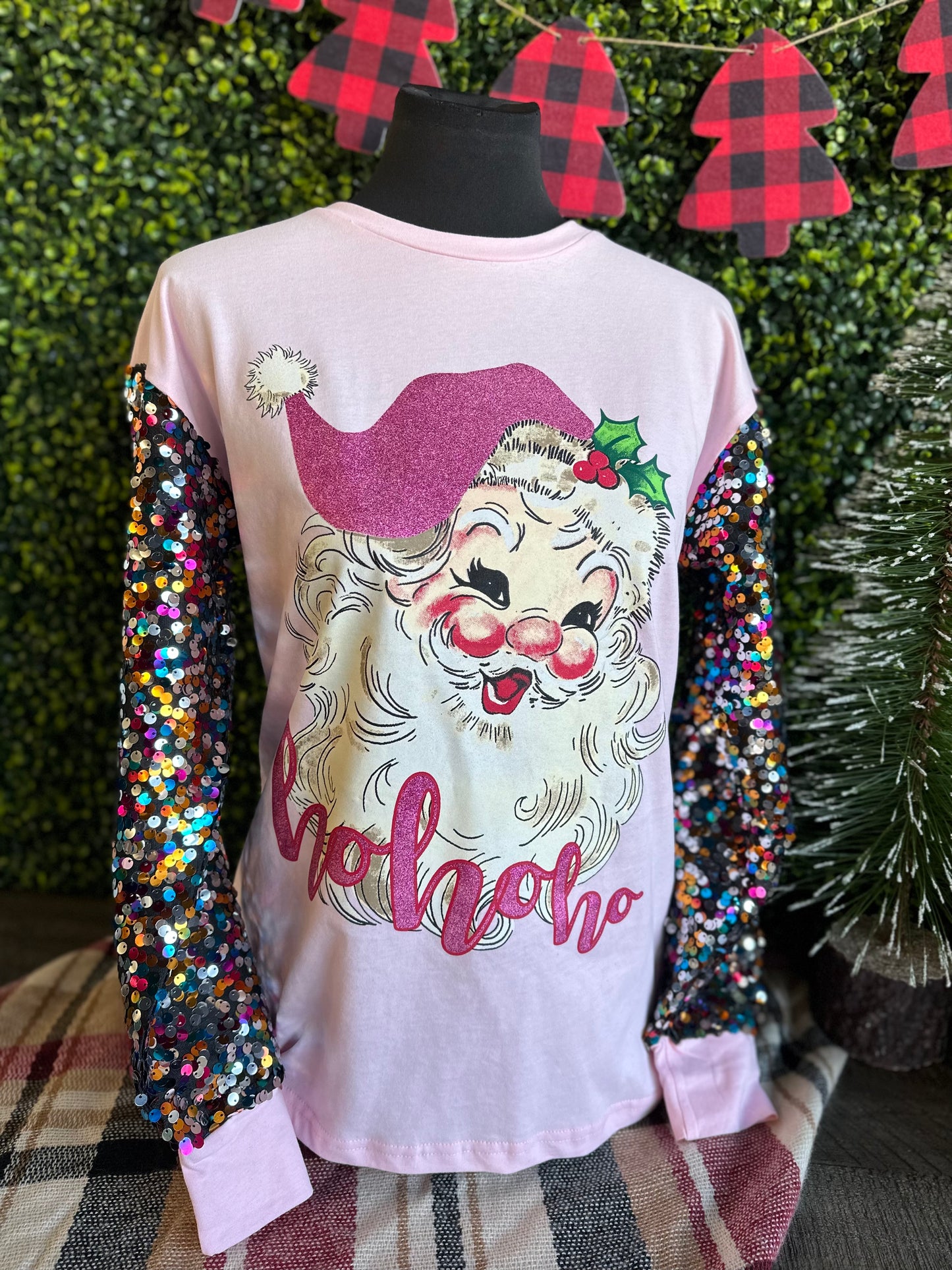 The Santa Sequin Top
