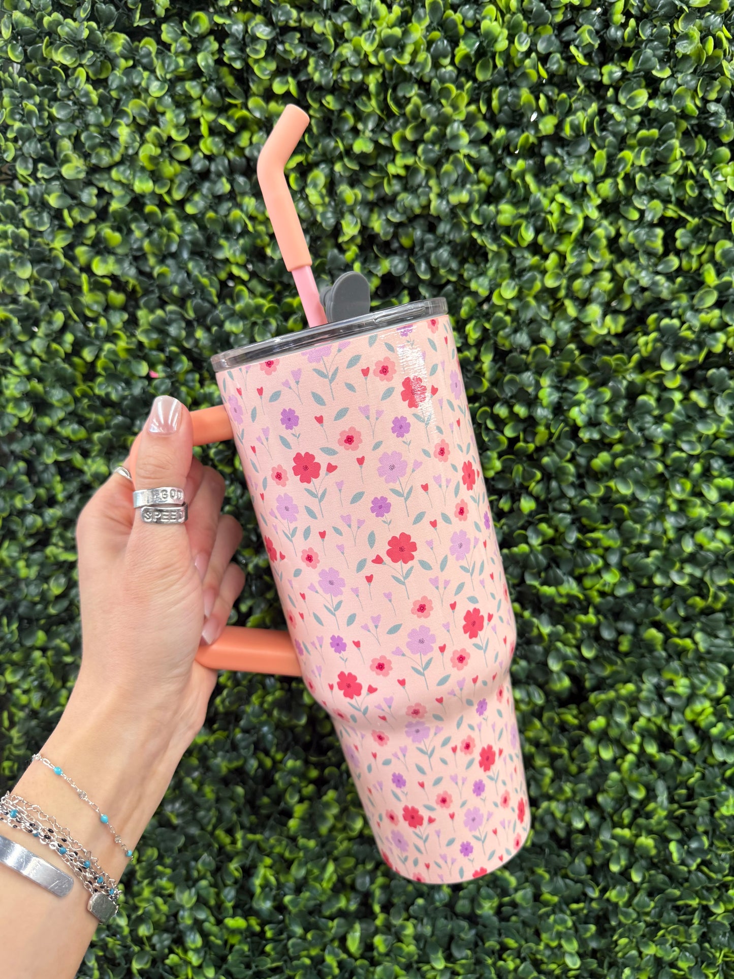The Coral Floral 40oz Tumbler