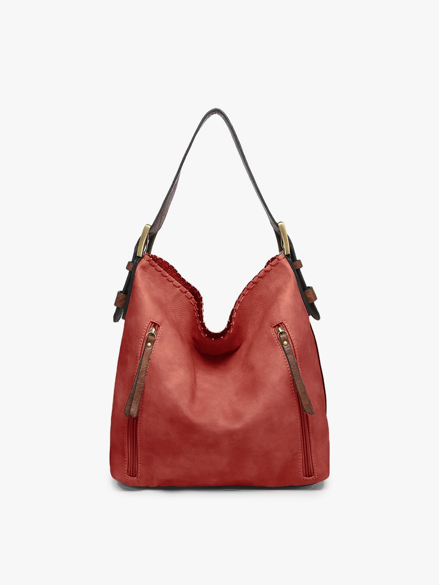 The Alexia 2 in 1 Conceal Carry Hobo Bag - Rust