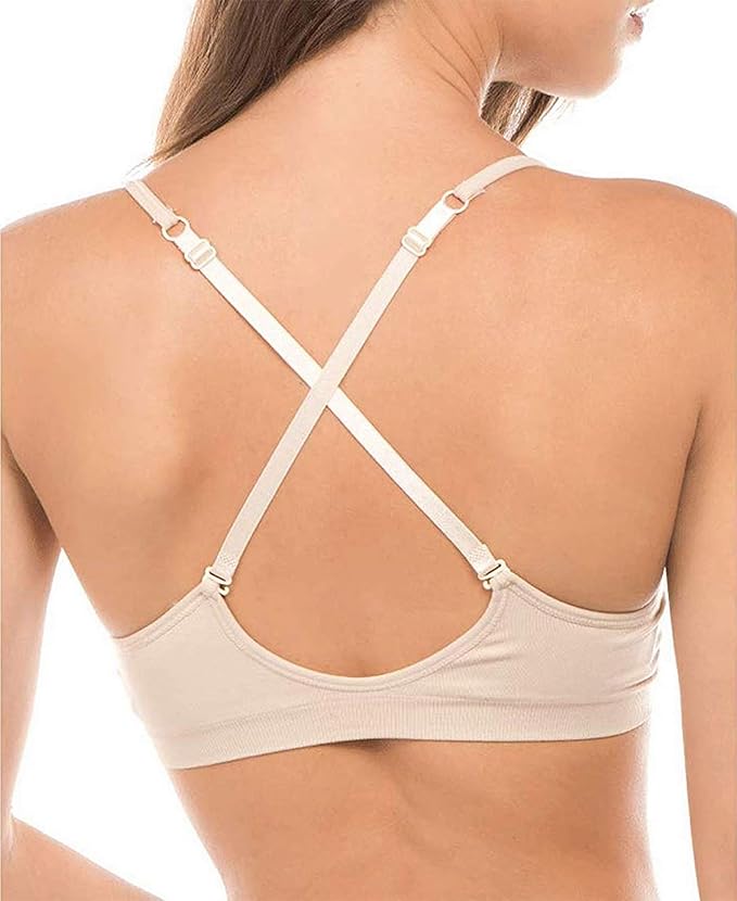 The Simple V-Neck Bra - Nude