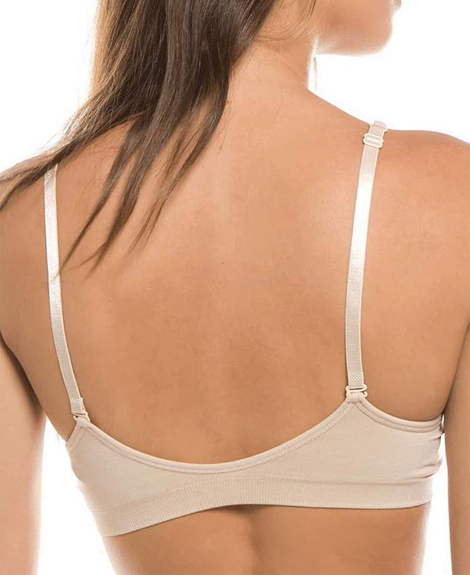 The Simple V-Neck Bra - Nude