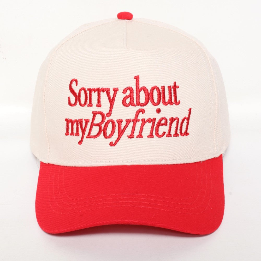 The Sorry About My Boyfriend Hat - Red