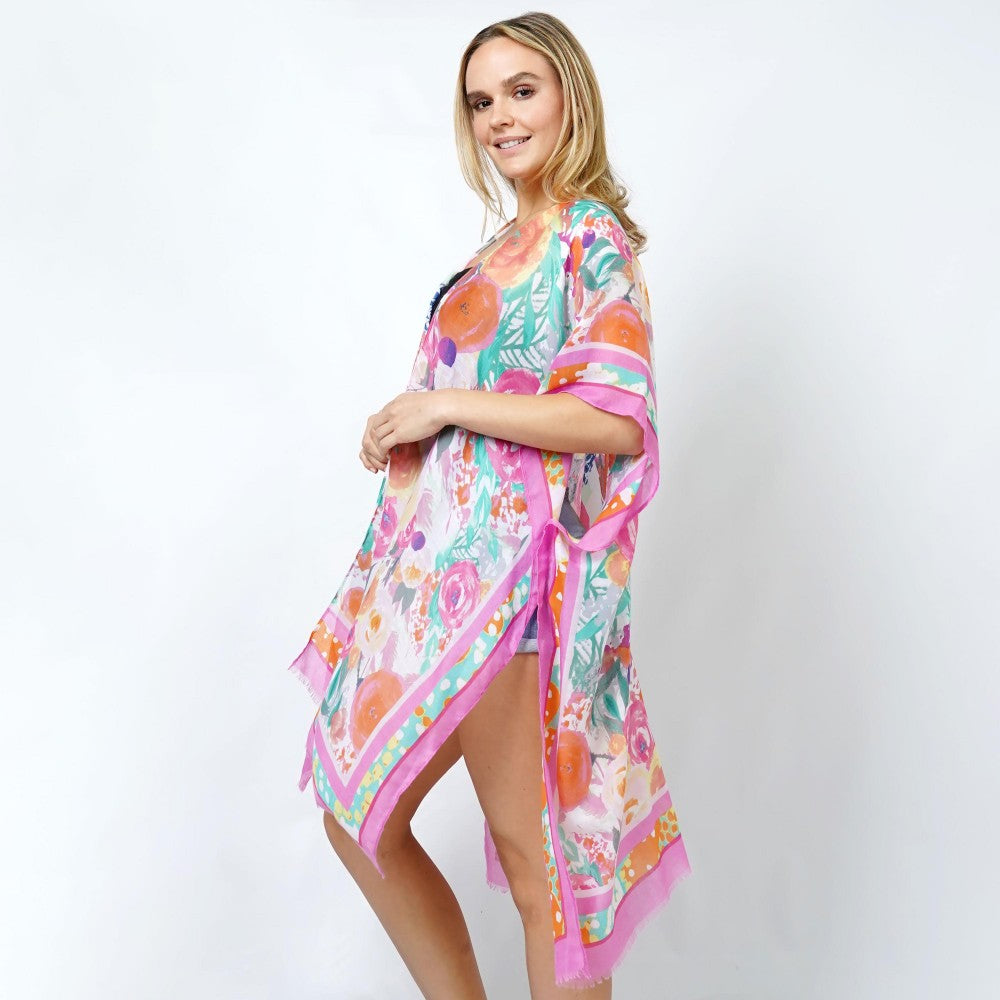 The Rosie Floral Kimono - Pink