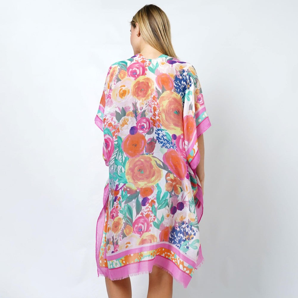 The Rosie Floral Kimono - Pink