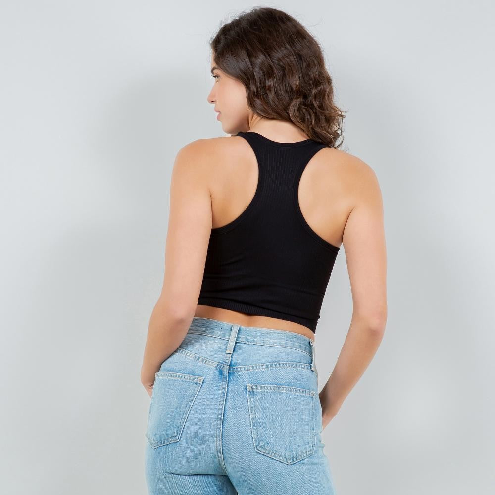 The Carlie Cropped Brami - Black