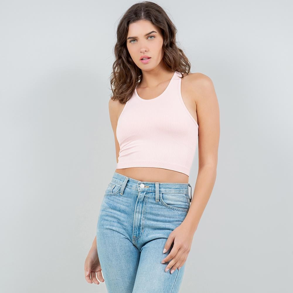 The Carlie Cropped Brami - Pink