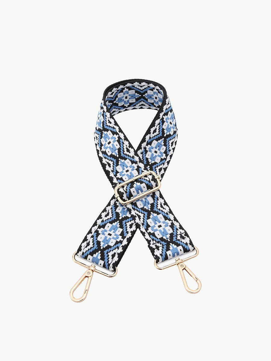 The Kate Guitar Strap - Tribal Black/Blue