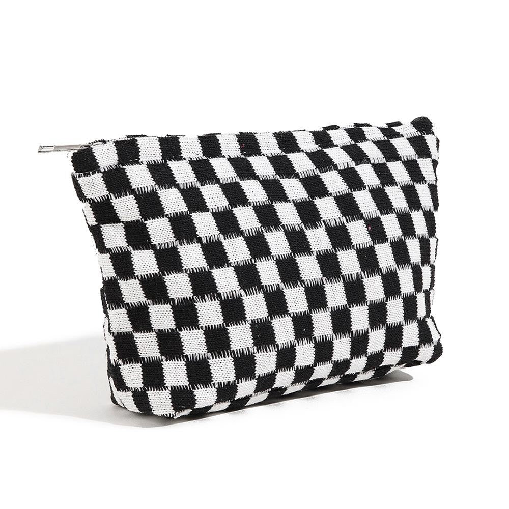 The Delaney Checkered Bag - Black