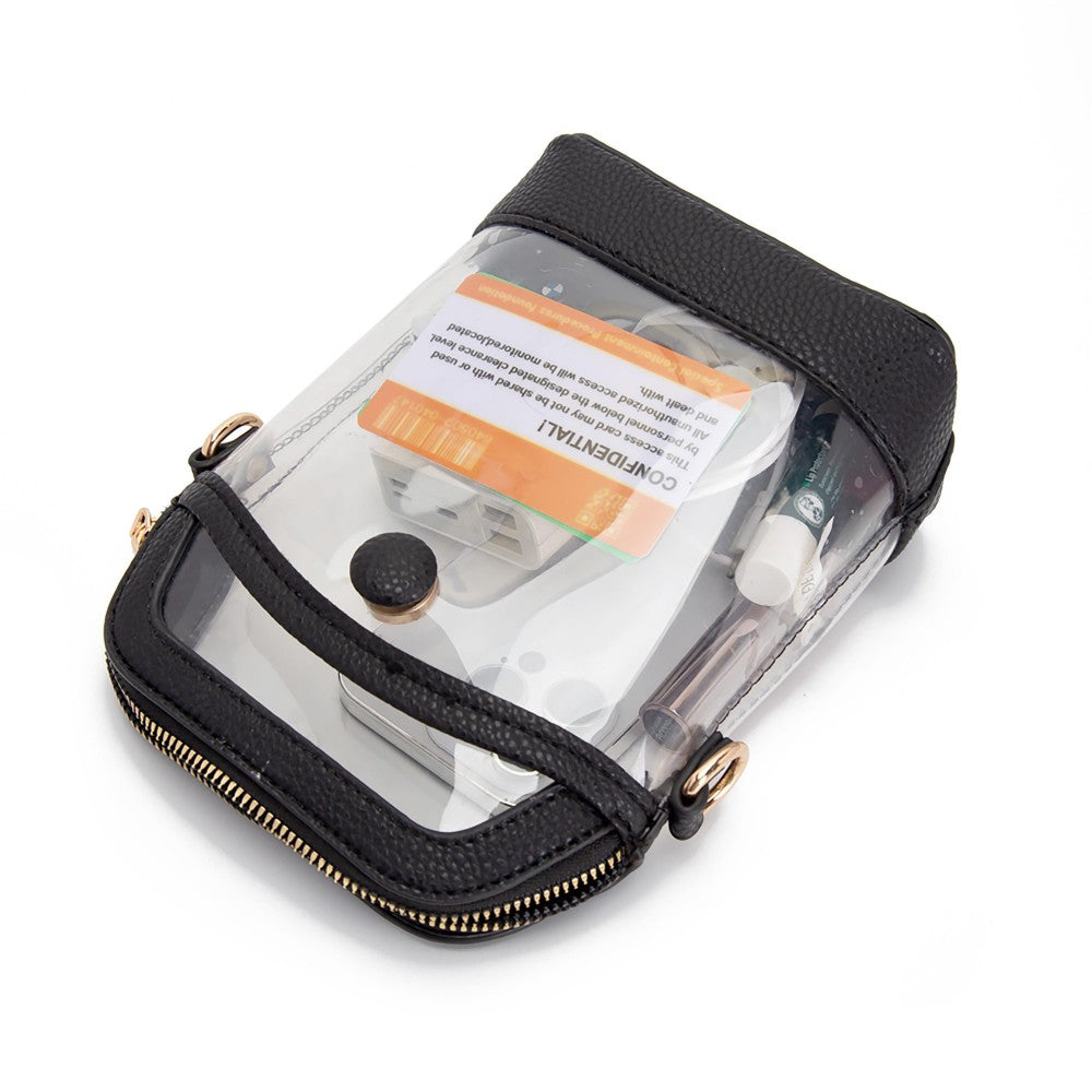 The Mara Clear Crossbody Bag - Gold