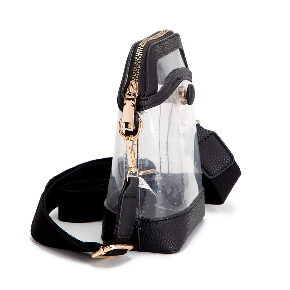 The Mara Clear Crossbody Bag - Gold