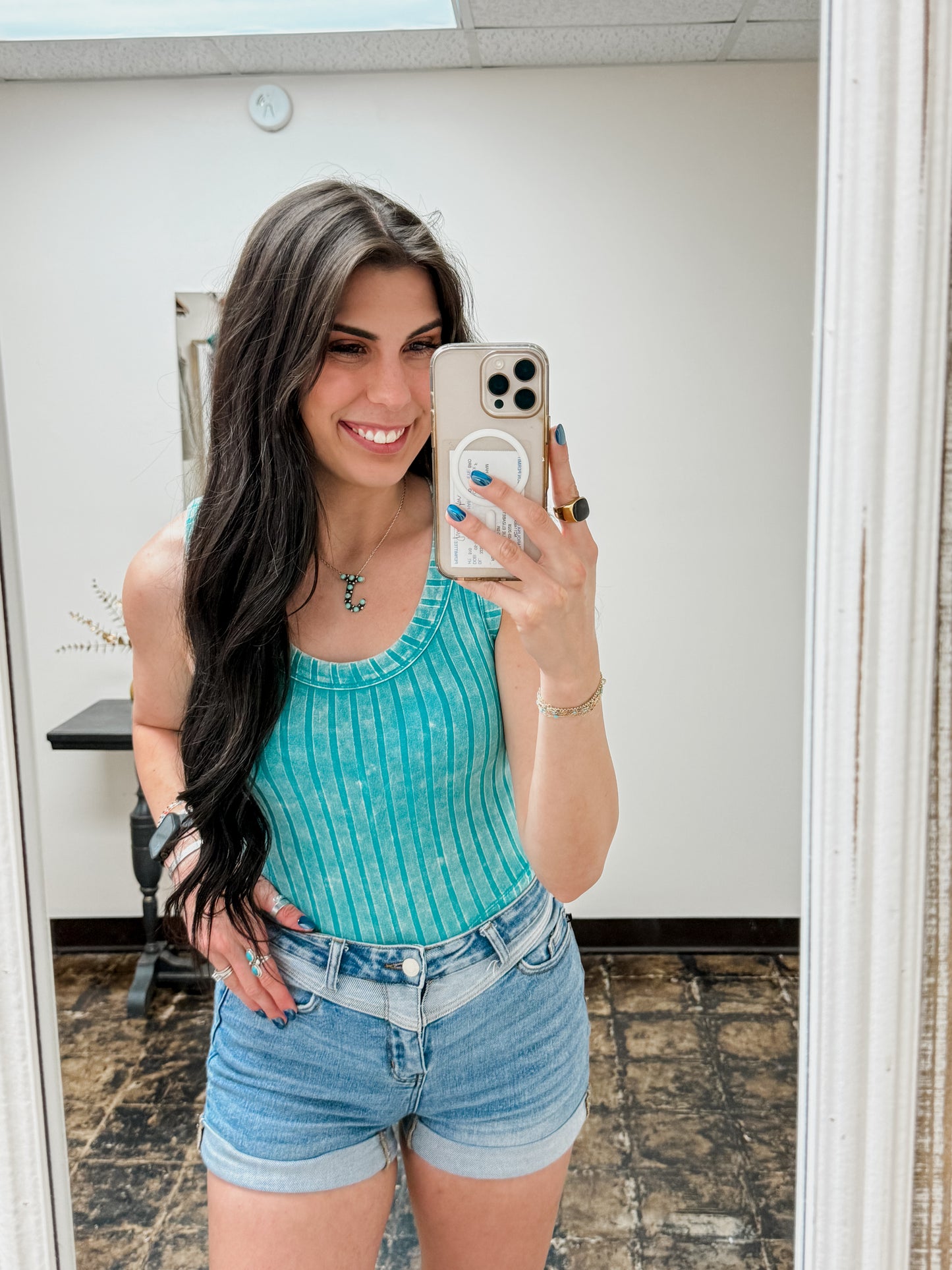 The Briella Top - Light Teal