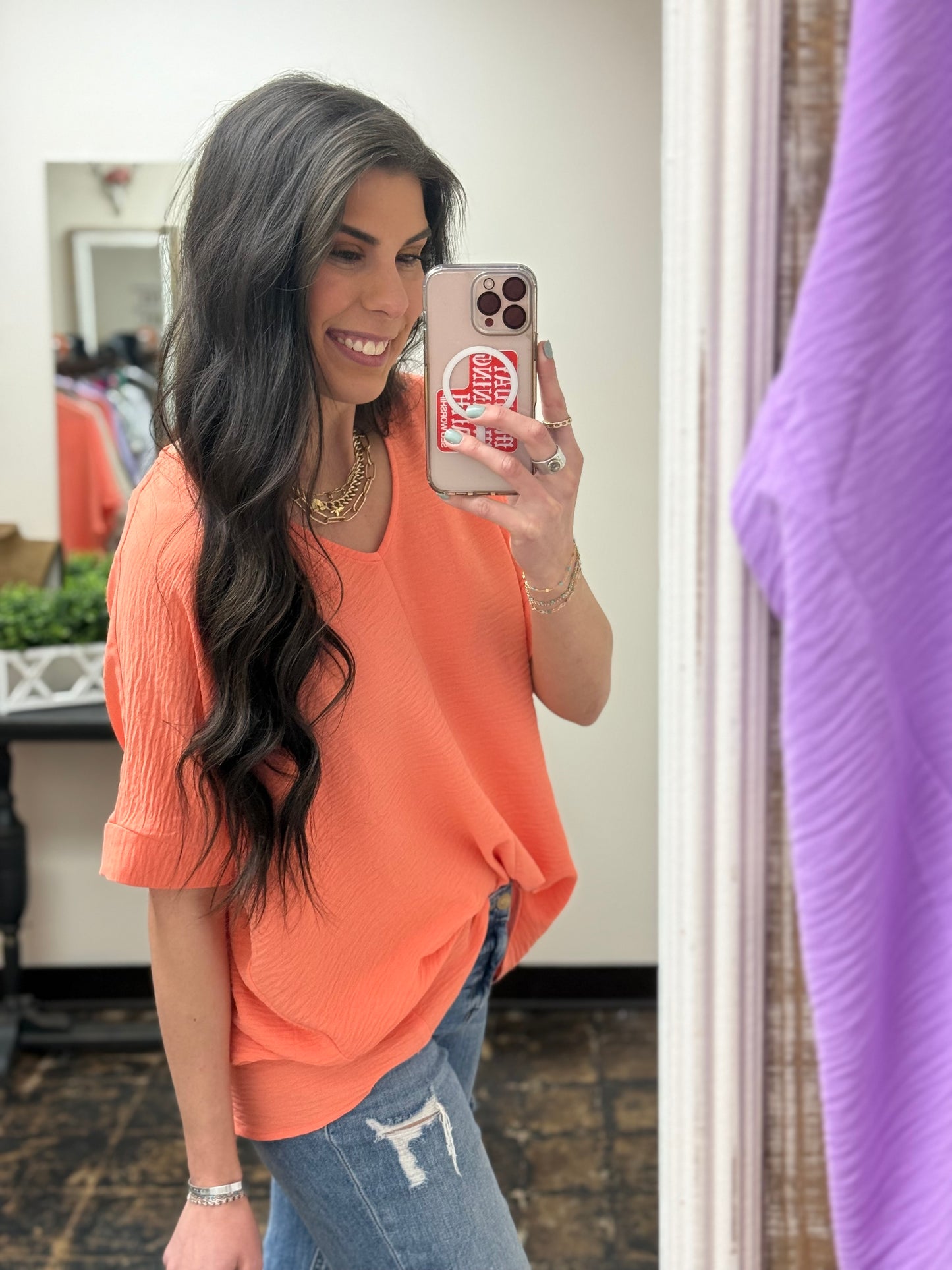 The Becca Top - Coral