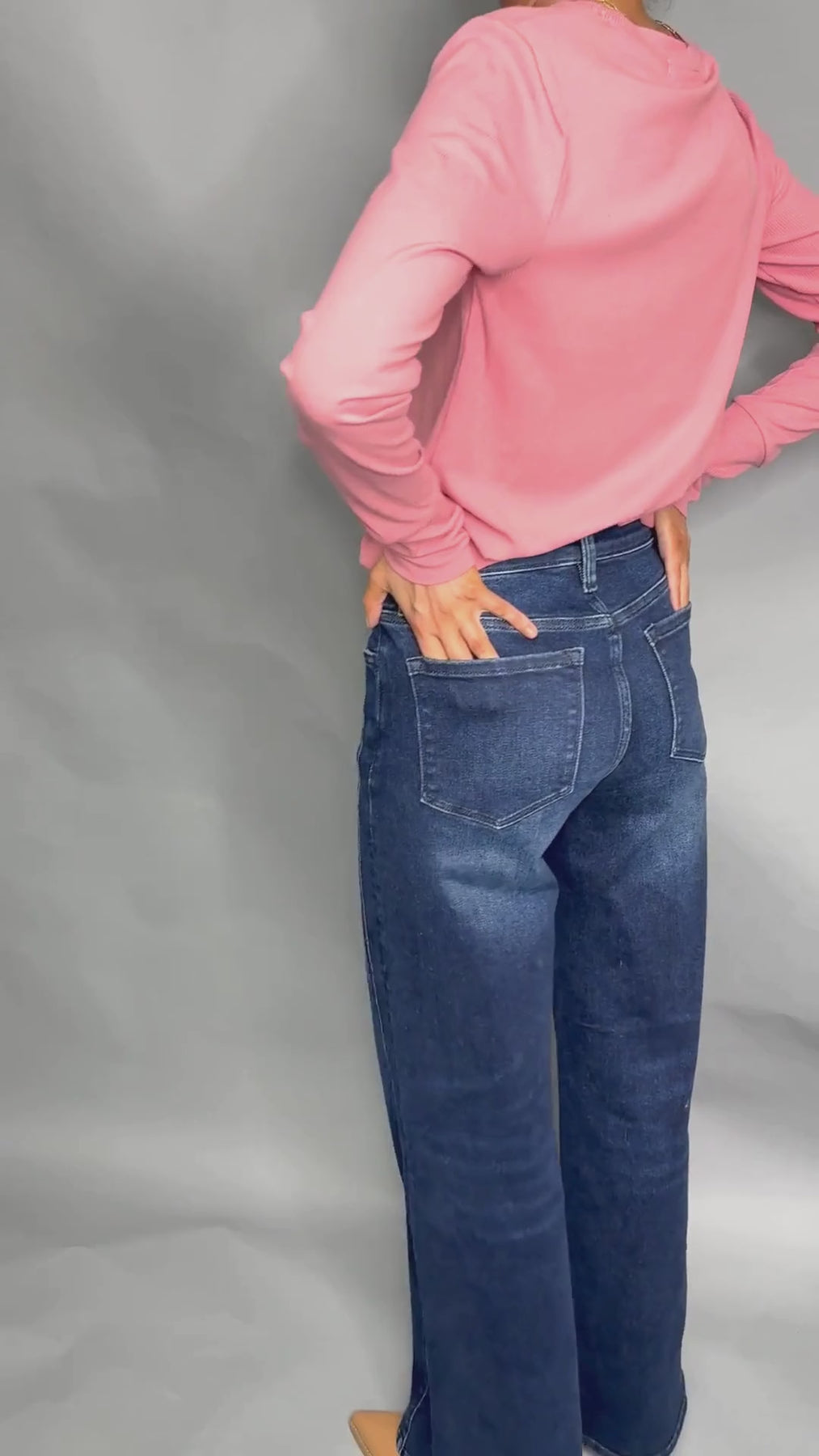 The Bronwyn Wide Leg Jeans - Dark Wash