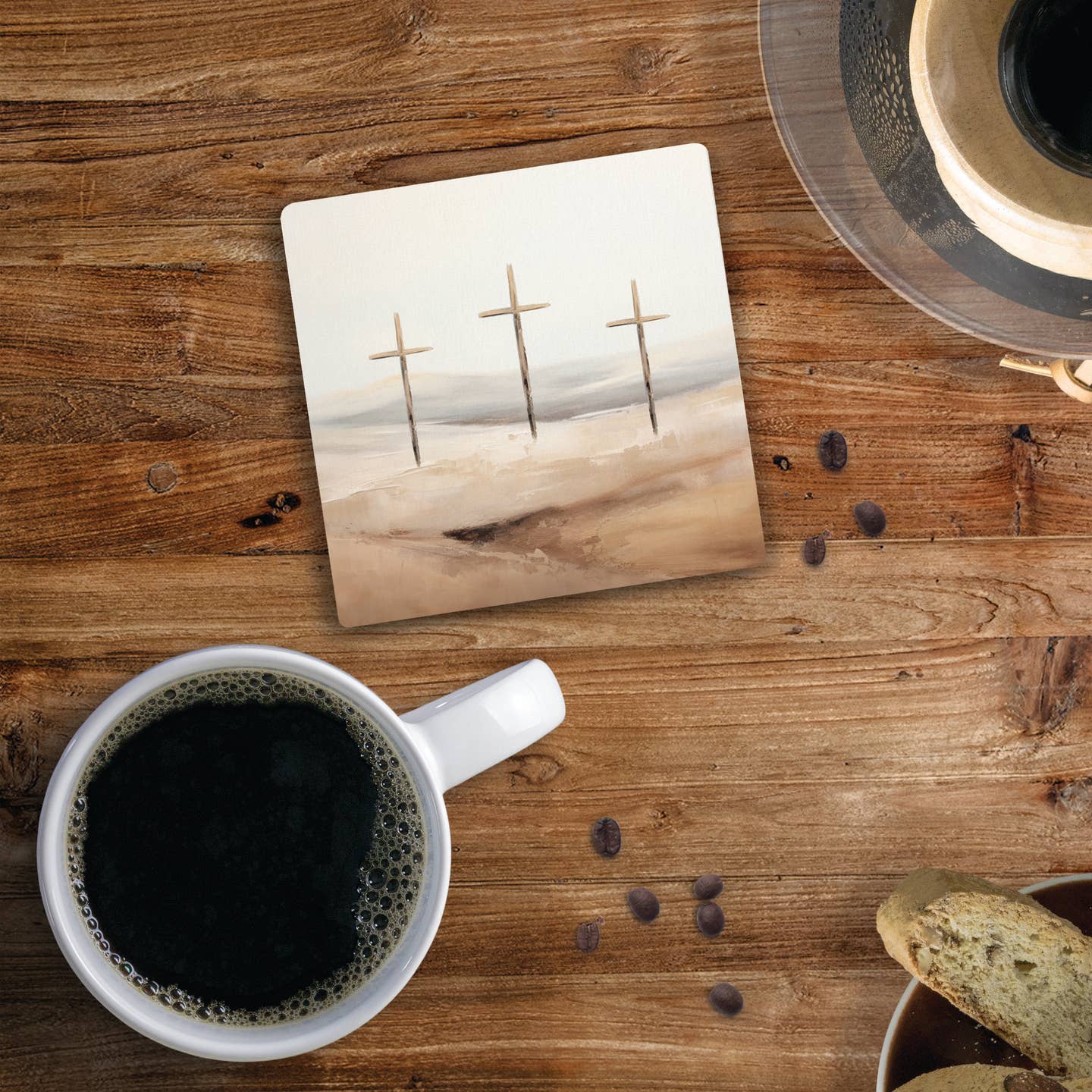 Three Crosses Coaster - USA MADE