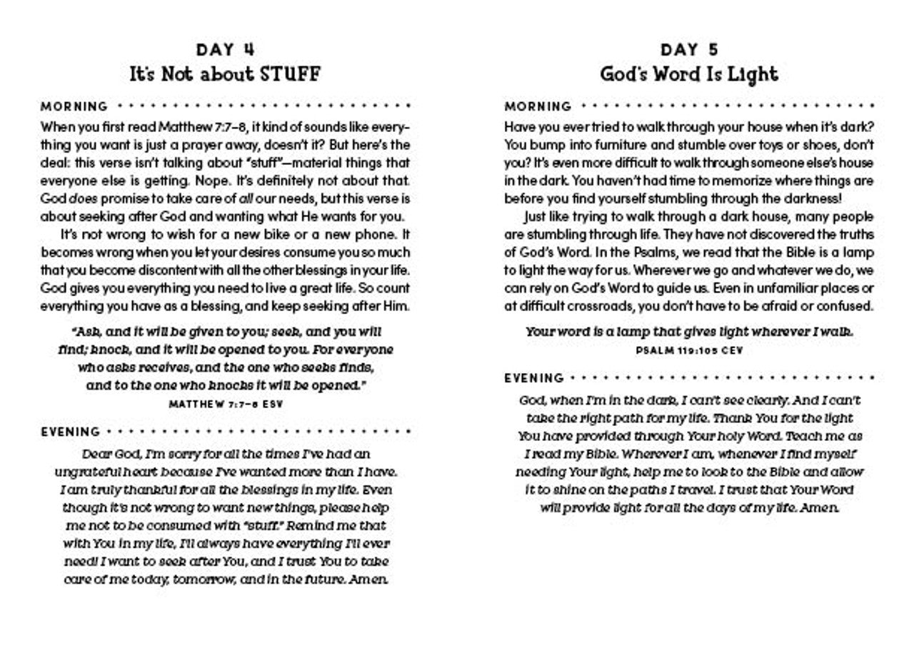Daily Encouragement for Boys - 3 Minute Devotions & Prayers