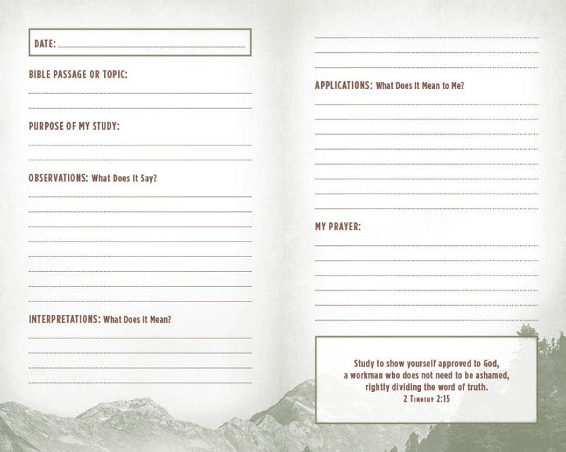 My Bible Study Tracker : Leather Forest
