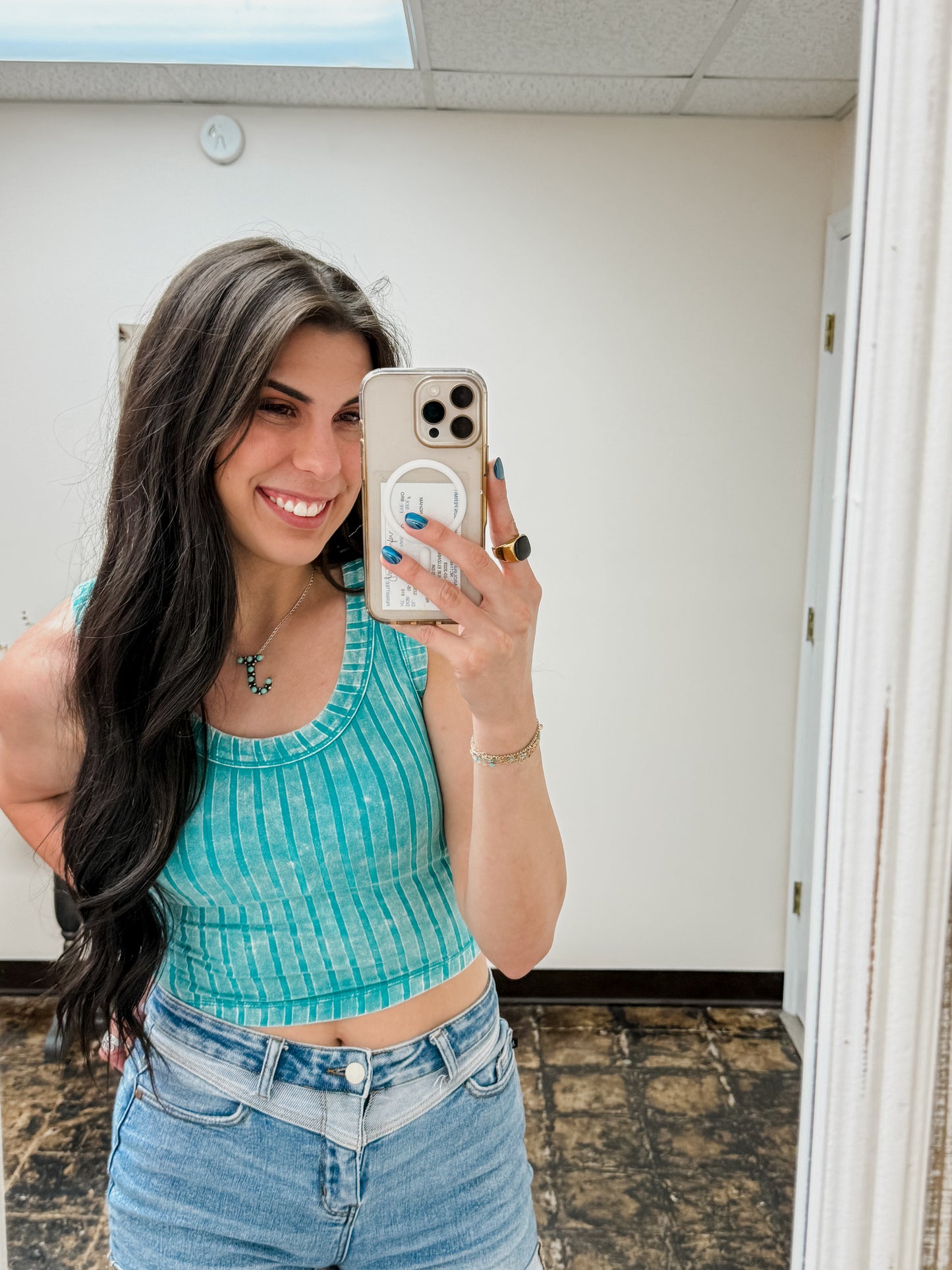 The Briella Top - Light Teal