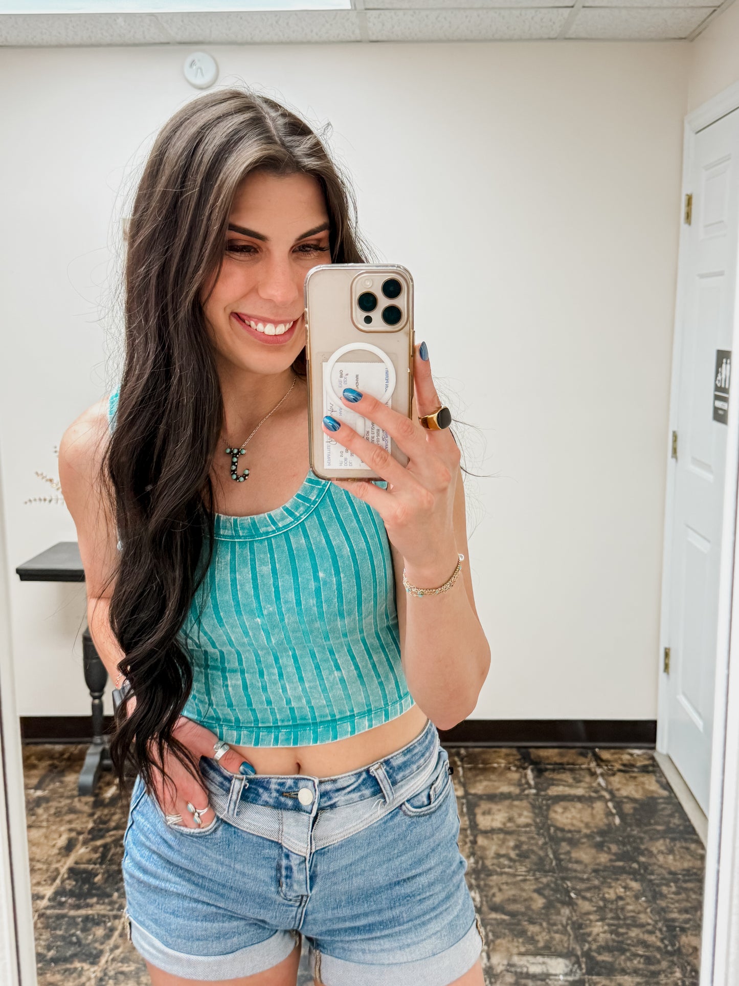 The Briella Top - Light Teal