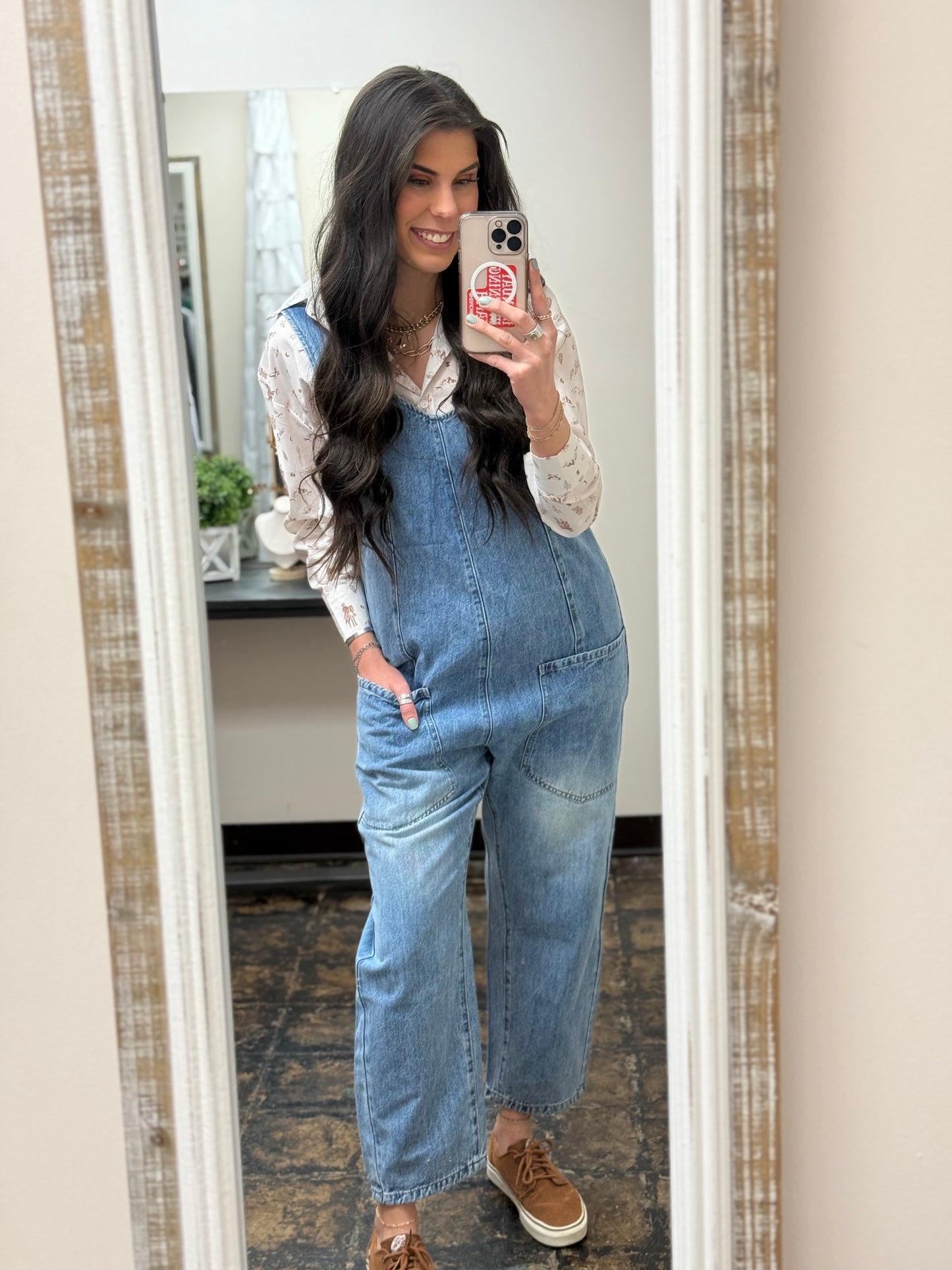 The Malia Jumpsuit - Medium Wash