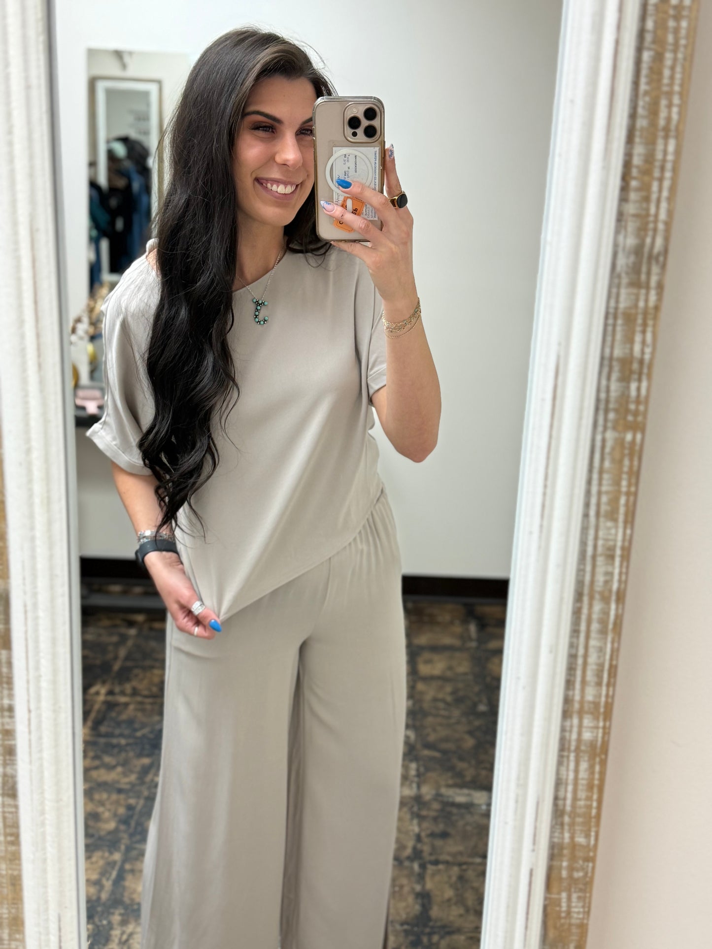 The Louisa Pant Set - Ash Mocha