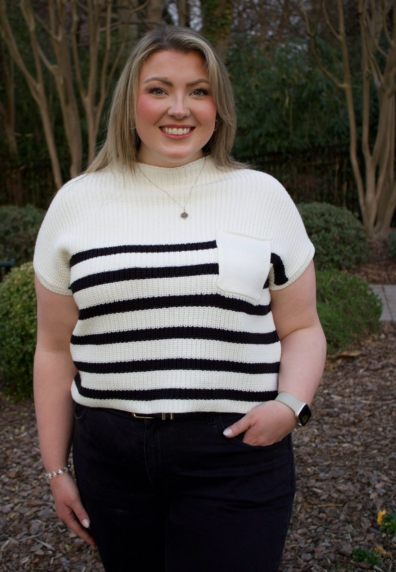 The Jayln Stripe Sweater Top