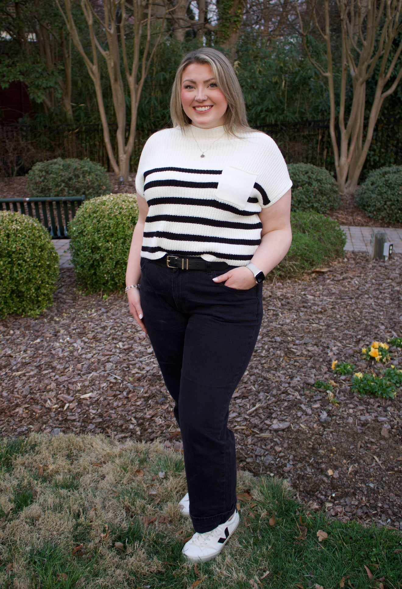 The Jayln Stripe Sweater Top