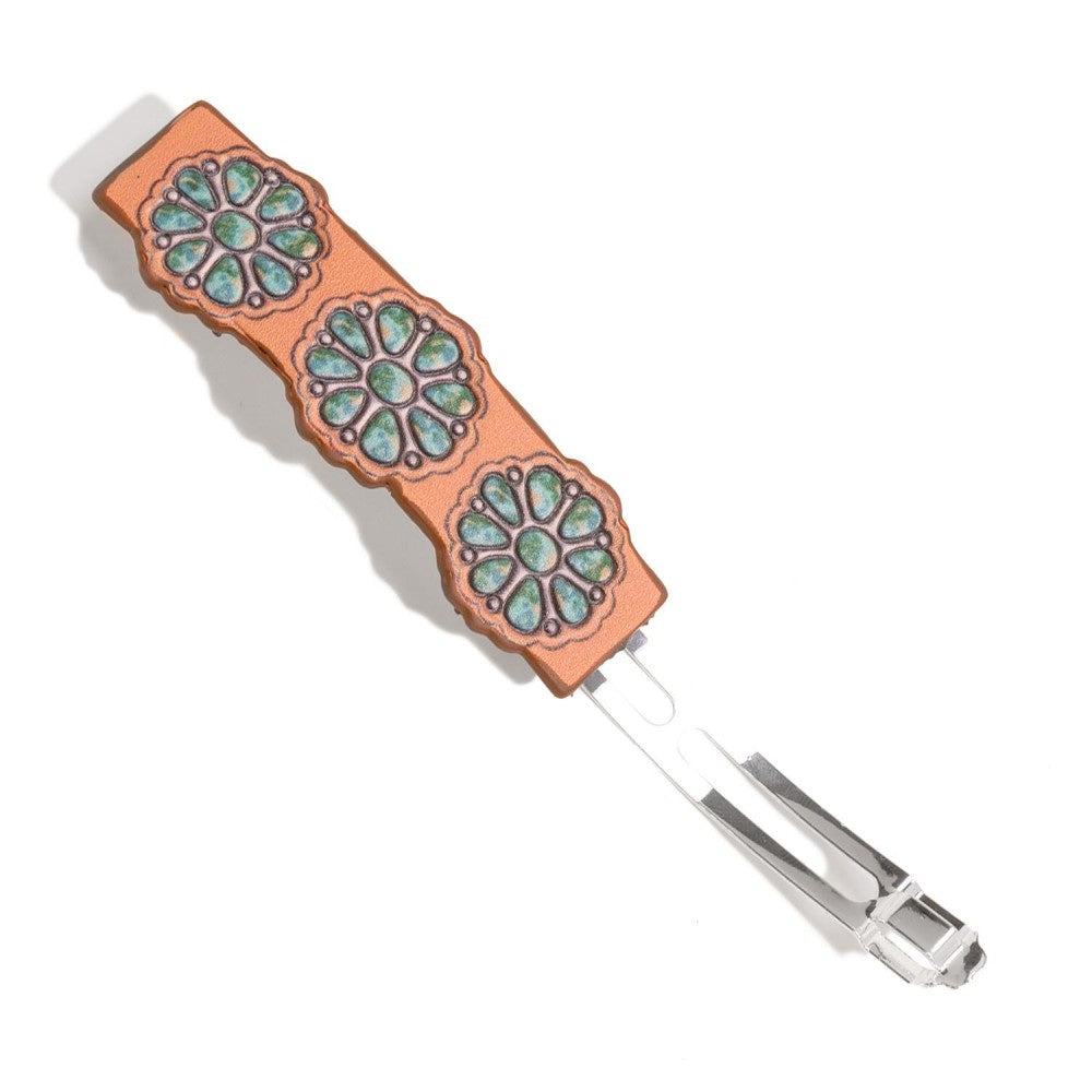 The Turquoise Concho Hair Clip