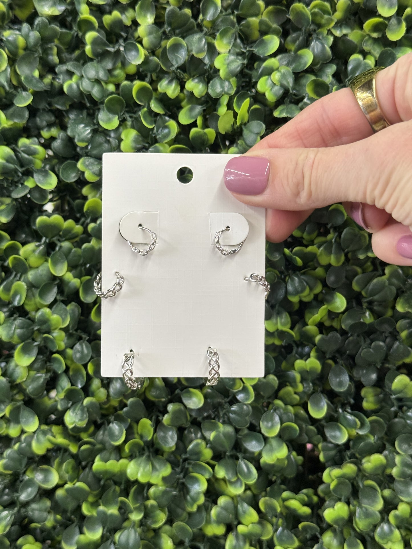 The Sami Huggie Earring Set - Silver
