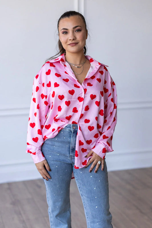 The Sweetheart Button Up Top