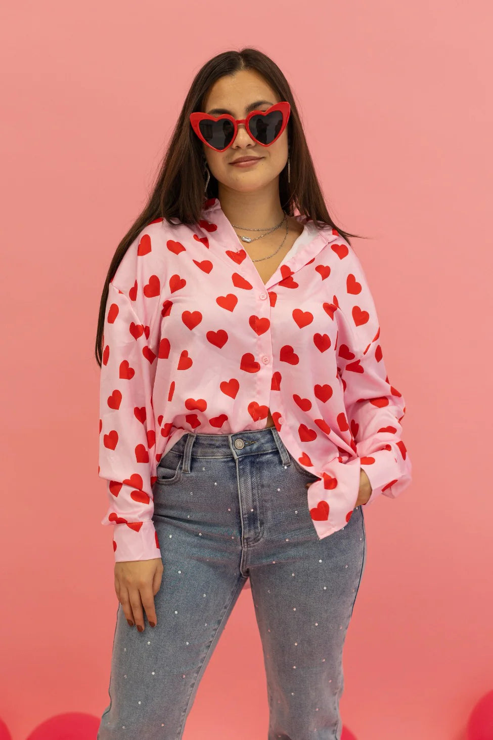 The Sweetheart Button Up Top