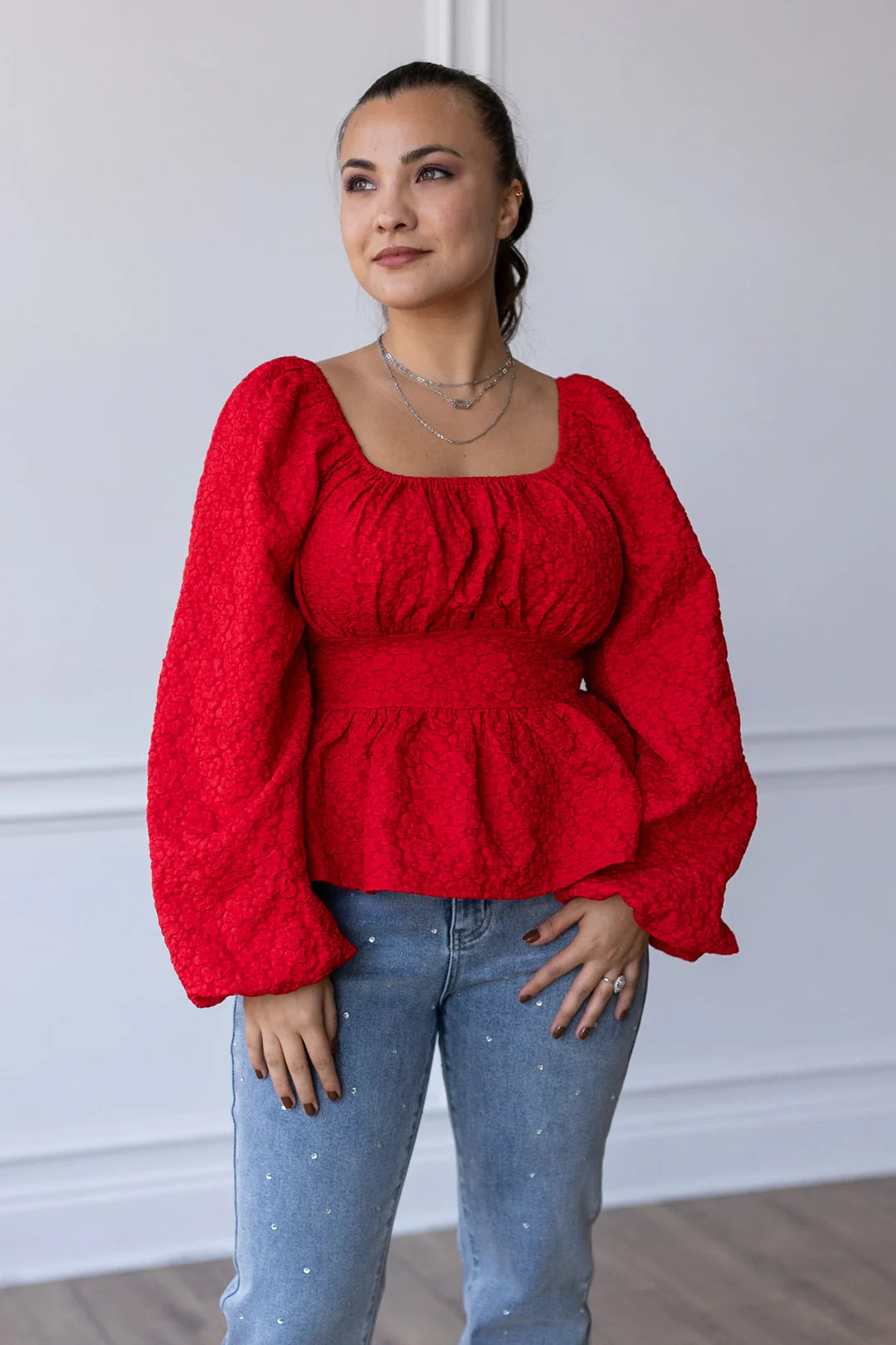 The Love Blooms Top - Crimson