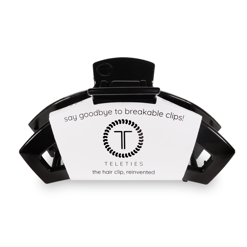 TELETIES - Open Large Hair Clip - Jet Black