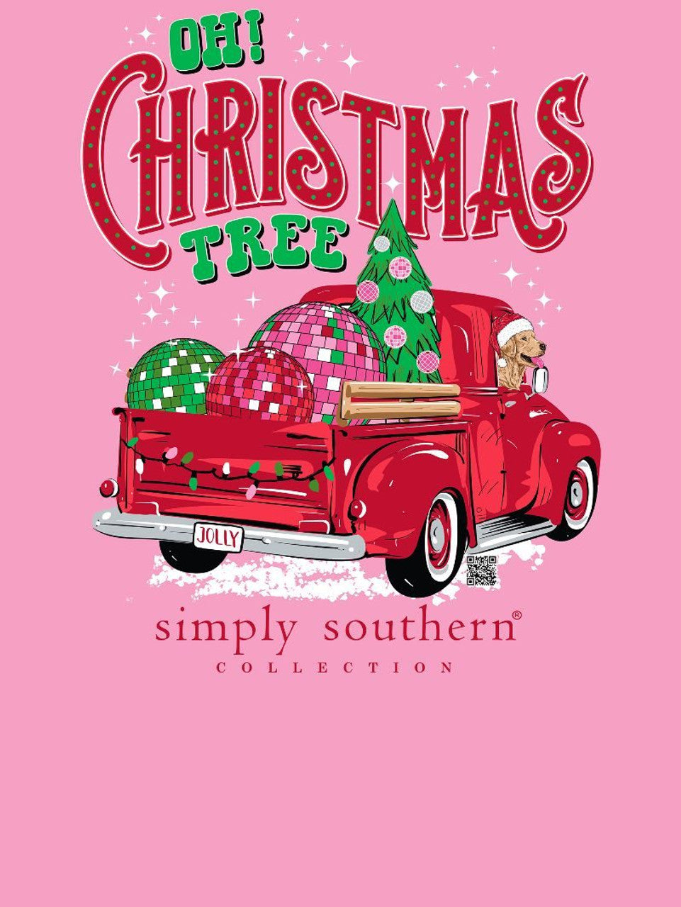 FINAL SALE - YOUTH - Simply Southern - Oh Christmas Tree Truck Long Sleeve Tee