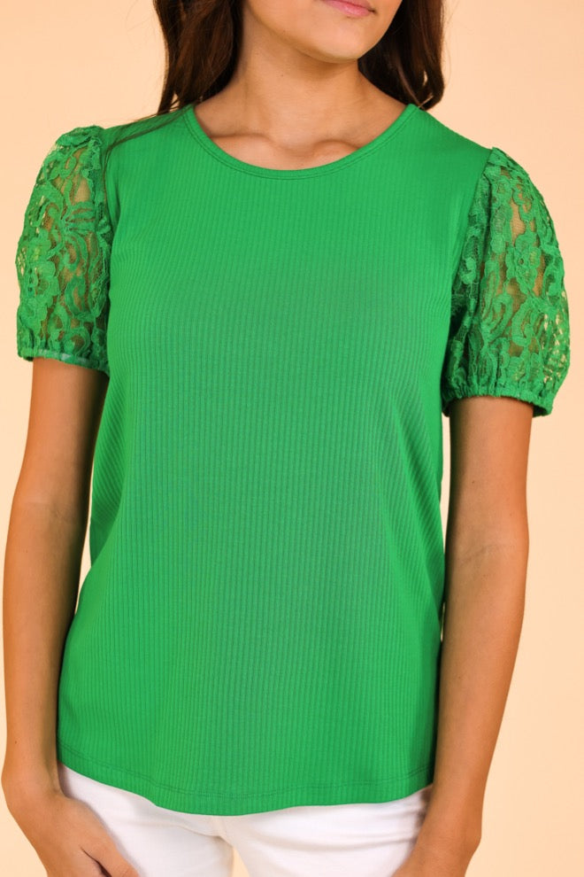 FINAL SALE - The Perfect Day Top - Kelly Green