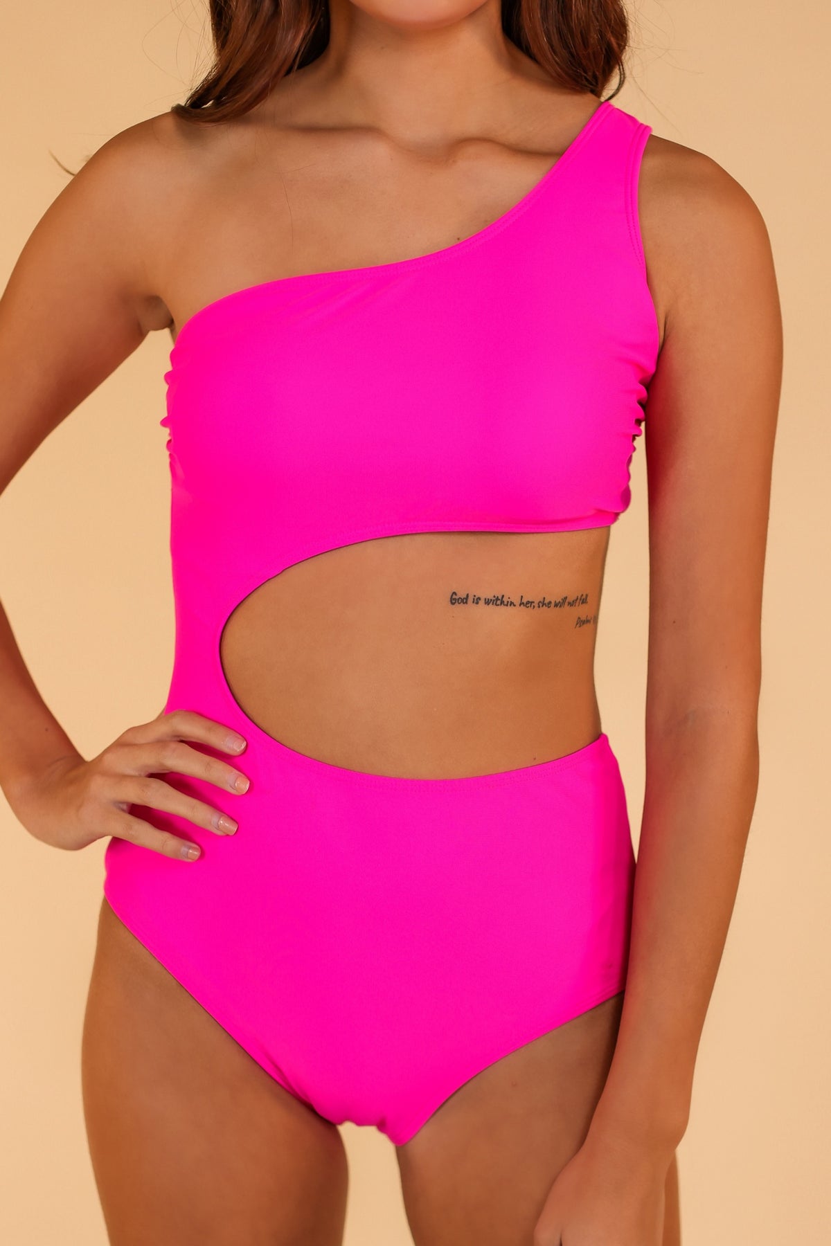 The Camilla One Piece Cutout Swimsuit - Hot Pink