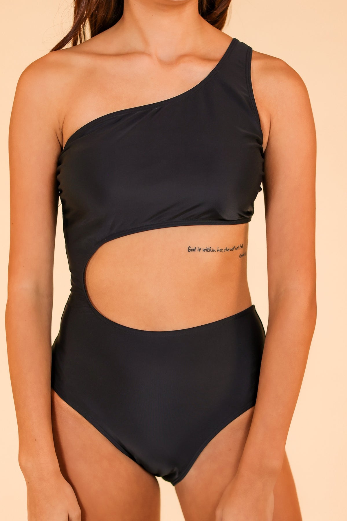 The Camilla One Piece Cutout Swimsuit - Black