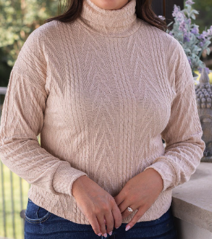 The Heathered Hug Sweater - Beige