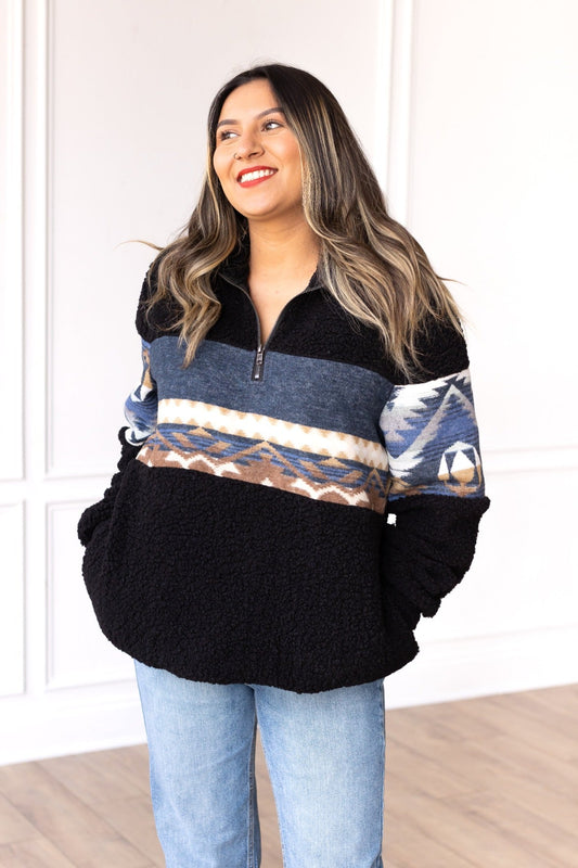 The Mountain Moments Aztec Sherpa Pullover