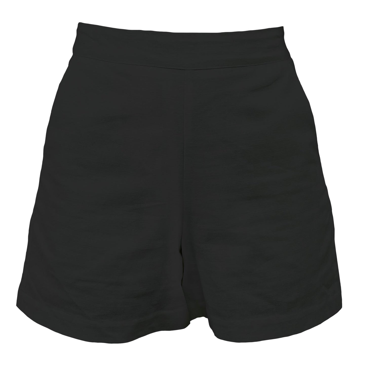 The Breezy Palms Linen Shorts - Black