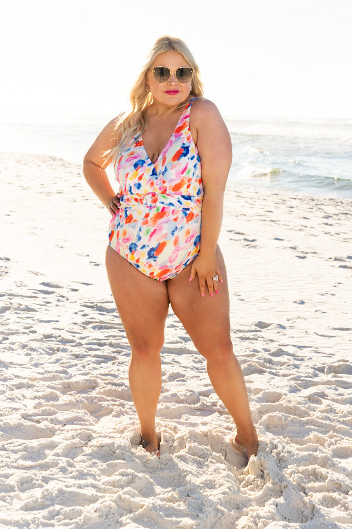 The Cozumel Cabana Belted One Piece Swimsuit