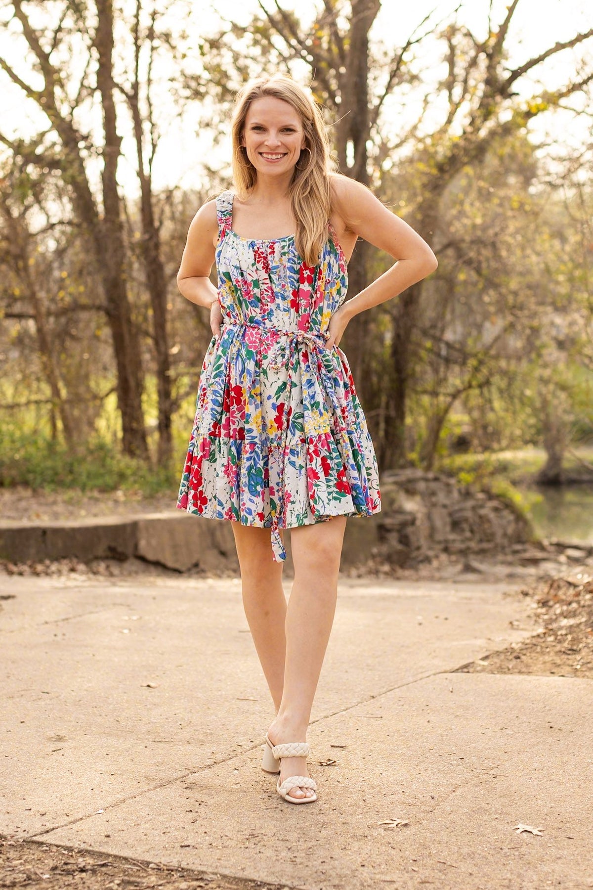 The Iris Belted Floral Dress