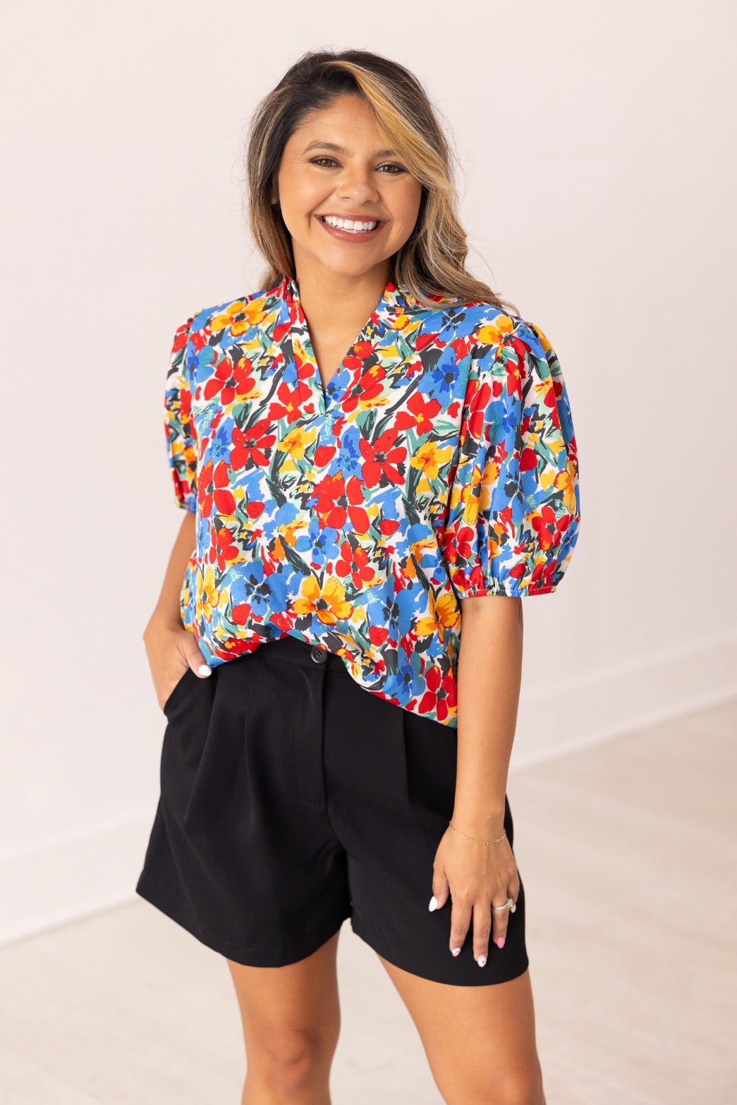 The Jessie Floral Puff Sleeve Top